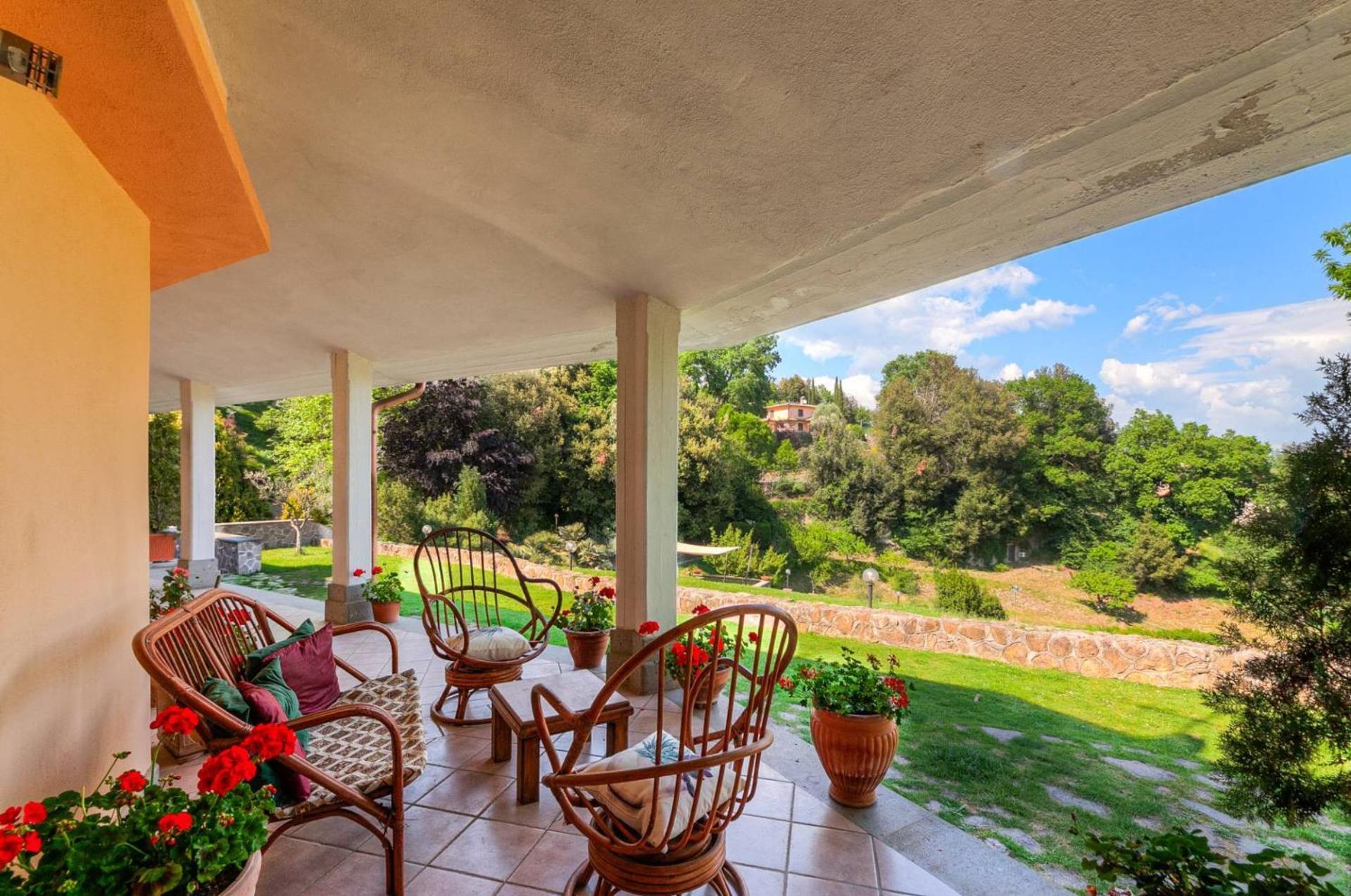 Villa Carolina - Piscina E Parco Panoramico Кампаньяно-ді-Рома Екстер'єр фото